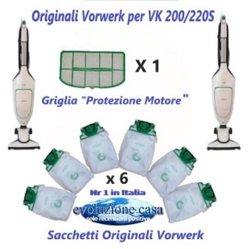 Sacchetti ORIGINALI per Folletto VK 200/220S. Acquista online!